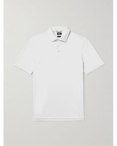 Faherty Movement Pima Cotton-blend Piqué Polo Shirt - White