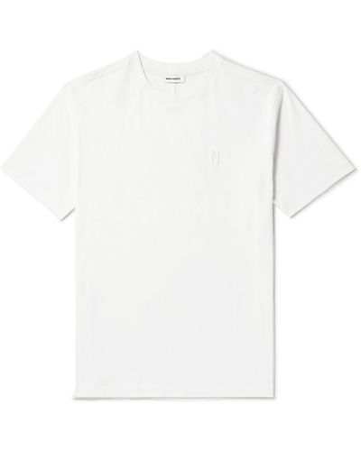 Norse Projects Johannes Logo-embroidered Organic Cotton-jersey T-shirt - White