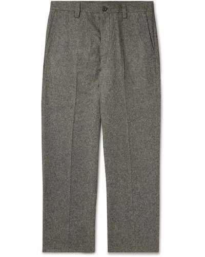 NN07 Throwing Fits Paw 1799 Straight-leg Tweed Pants - Gray