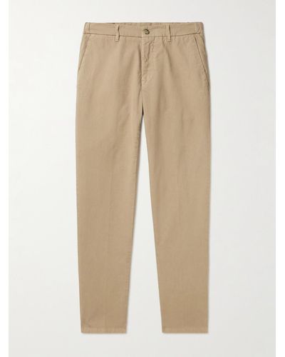 Altea Pantaloni a gamba dritta in gabardine di misto cotone Dumbo - Neutro