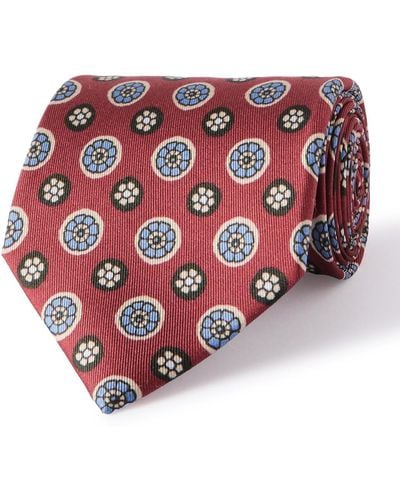 Charvet 8.5cm Printed Silk-twill Tie - Red