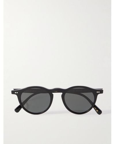 Oliver Peoples OP-13 polarisierte Sonnenbrille mit rundem Rahmen aus Azetat - Schwarz