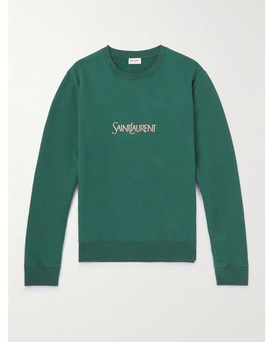 Saint Laurent Logo Sweatshirt - Green