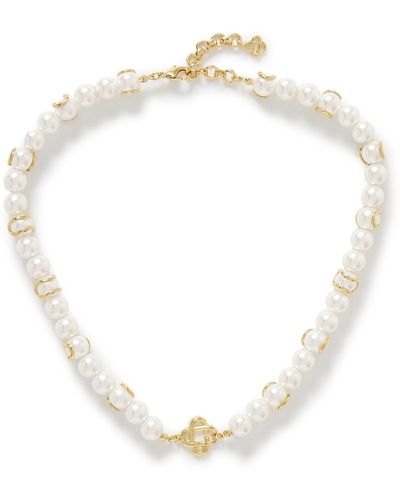 Casablancabrand Gold-plated Faux Pearl Necklace - White