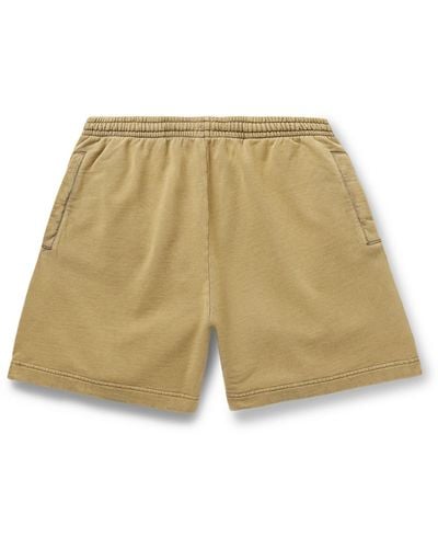 Acne Studios Rego Straight-leg Cotton-jersey Shorts - Natural