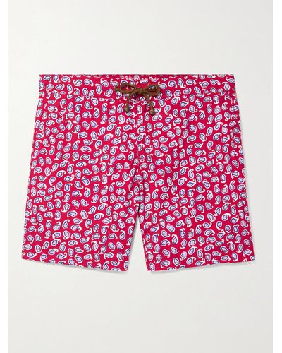 Thorsun Charvet Mid-length Printed Swim Shorts - Red