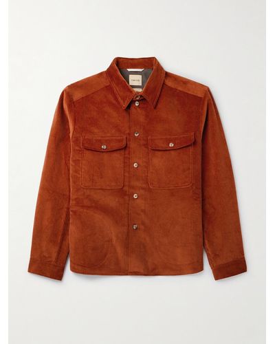 De Bonne Facture Cotton-corduroy Overshirt - Brown