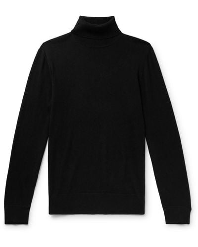 Gabriela Hearst Jermaine Slim-fit Merino Wool Rollneck Sweater - Black