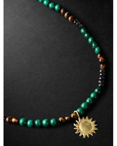 Elhanati Sun Gold And Cord Beaded Necklace - Black