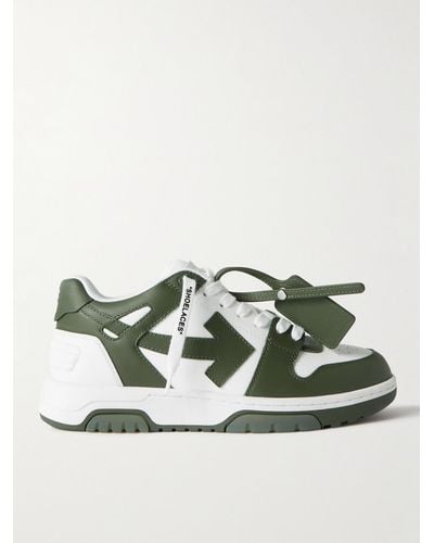 Off-White c/o Virgil Abloh Out Of Office Low-top Leather Trainers - Green