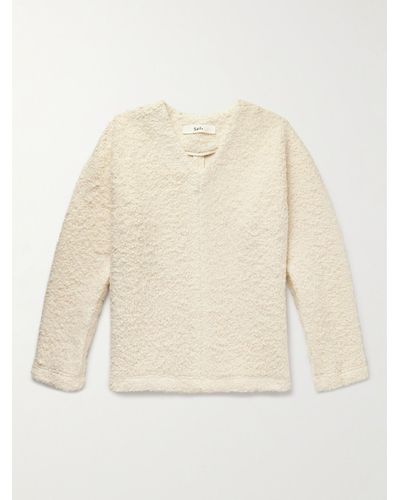 Séfr Ezra Bouclé Sweater - Natural