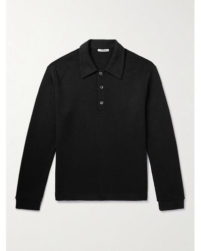 Our Legacy Ile Piqué Polo Shirt - Black
