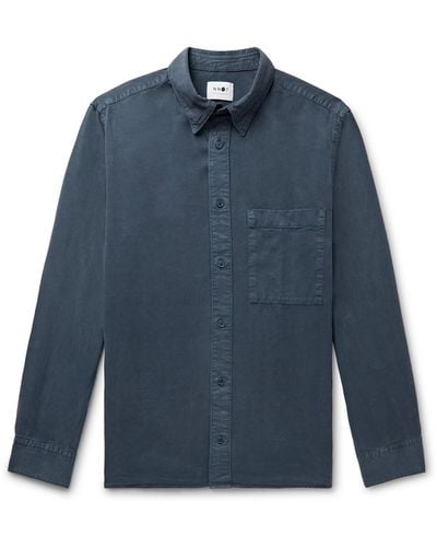 NN07 Cohen 5029 Garment-dyed Twill Shirt - Blue