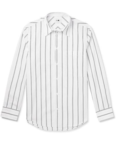 NN07 Max 5287 Striped Cotton-poplin Shirt - White