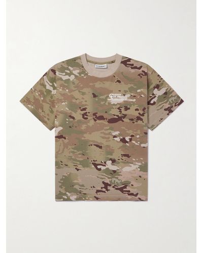 CHERRY LA American Outdoorsman T-Shirt aus Baumwoll-Jersey mit Camouflage-Print in Stückfärbung - Grau