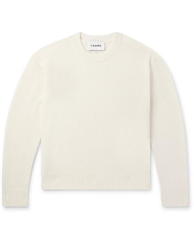FRAME Cashmere And Silk-blend Sweater - White