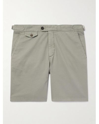 MR P. Straight-leg Organic Cotton-blend Twill Bermuda Shorts - Grey