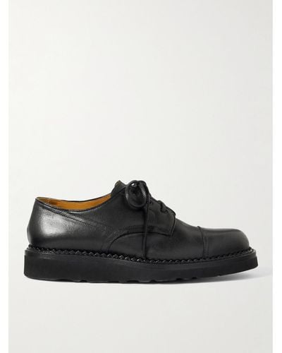 Yuketen Leather Derby Shoes - Black