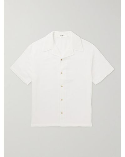 Séfr Delian Cotton And Linen-blend Shirt - White