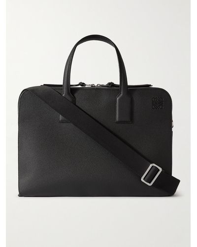 Loewe Goya Full-grain Leather Briefcase - Black