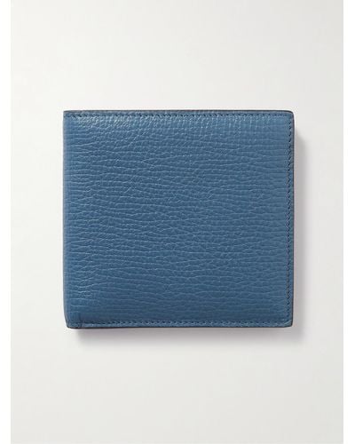 Smythson Ludlow Portemonnaie aus vollnarbigem Leder - Blau