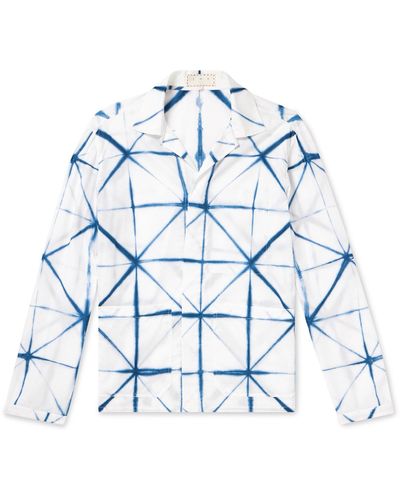 SMR Days Arpoador Printed Cotton-twill Shirt Jacket - Blue