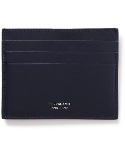 Ferragamo Logo-print Leather Cardholder - Blue