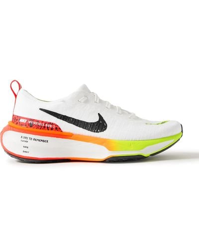 Nike Zoomx Invincible 3 Flyknit Running Sneakers - Yellow