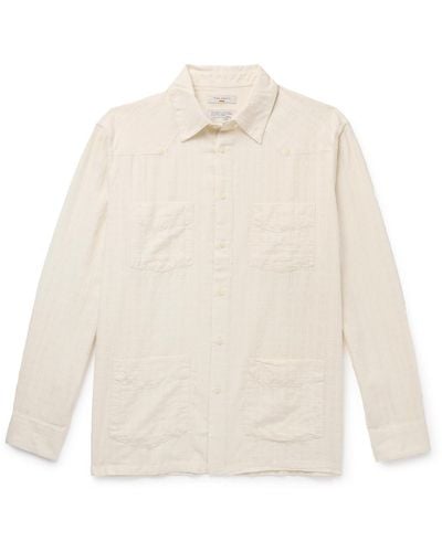 Nudie Jeans Ryan Checked Cotton Shirt - White