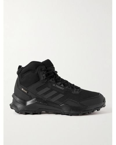 adidas Originals Terrex Ax4 Rubber-trimmed Gore-tex Hiking Boots - Black