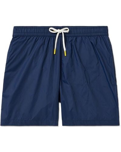 Hartford Straight-leg Mid-length Recycled Swim Shorts - Blue