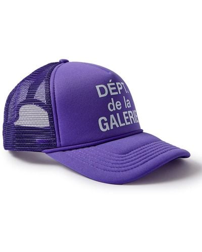 GALLERY DEPT. Logo-print Canvas And Mesh Trucker Cap - Purple