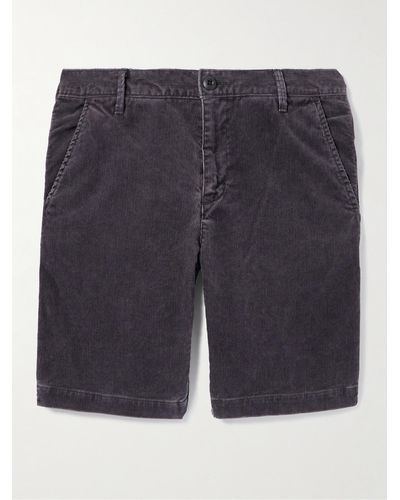 Remi Relief Straight-leg Cotton-blend Corduroy Shorts - Blue