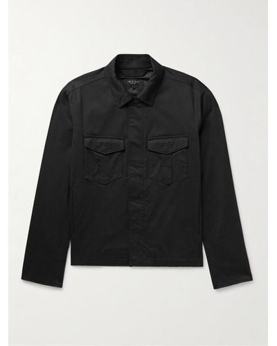 Rag & Bone Archive Garage schmal geschnittene Jacke aus einer Baumwollmischung - Schwarz
