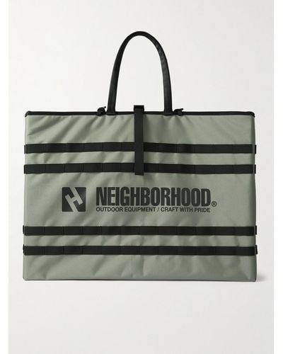 Neighborhood Helinox Folding Webbing-trimmed Canvas Tote Bag - Green