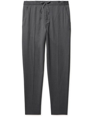 MR P. Tapered Wool Drawstring Pants - Gray
