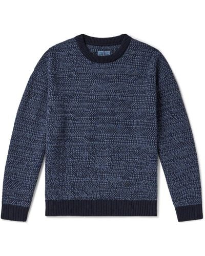 Blue Blue Japan Wool-blend Sweater - Blue
