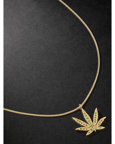 Established 18-karat Gold Tsavorite Pendant Necklace - Black