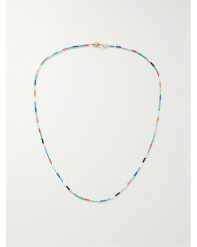 Roxanne Assoulin Gold-tone And Enamel Beaded Necklace - Natural