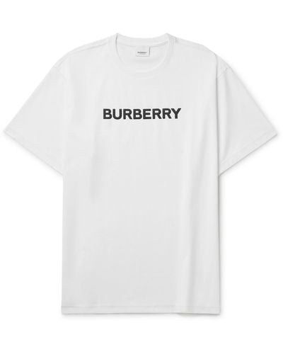 Burberry Logo-print Cotton-jersey T-shirt - White