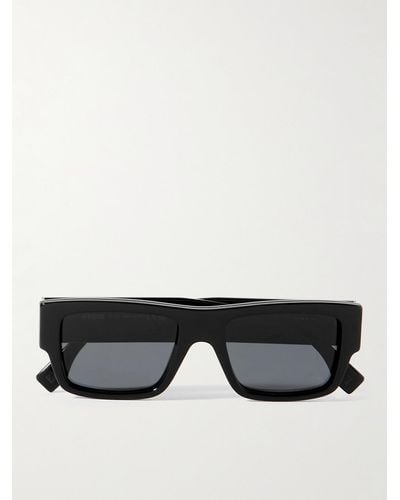 Fendi Signature D-frame Acetate Sunglasses - Black