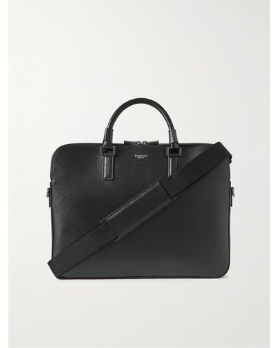 Serapian Evoluzione Cross-grain Leather Briefcase - Black