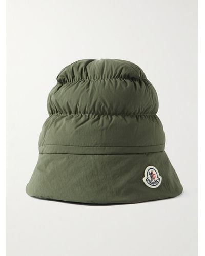 Moncler Genius Pharrell Williams Logo-appliquéd Quilted Nylon Down Bucket Hat - Green