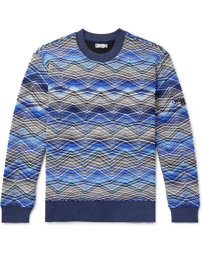 Missoni Striped Knitted Sweatshirt - Blue