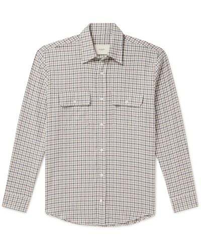James Purdey & Sons Club Checked Cotton-flannel Shirt - Gray