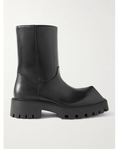 Balenciaga Rhino Leather Boots - Black