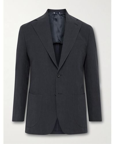 Thom Sweeney Unstructured Linen Blazer - Blue