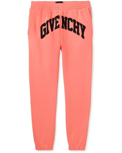 Givenchy Tapered Logo-embroidered Cotton-jersey Sweatpants