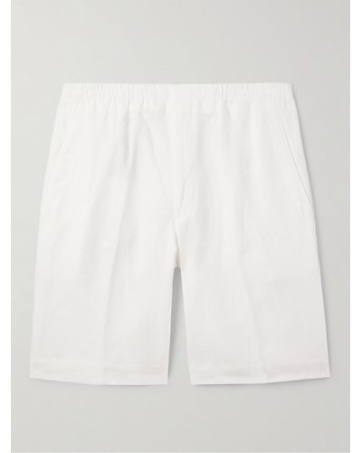 ZEGNA Straight-leg Linen Shorts - White