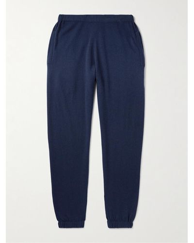 Ghiaia Pantaloni sportivi a gamba affusolata in cashmere - Blu